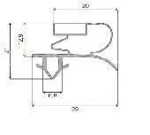 Уплотнитель 660х550 холодильника Whirlpool Вид профиля ЕК