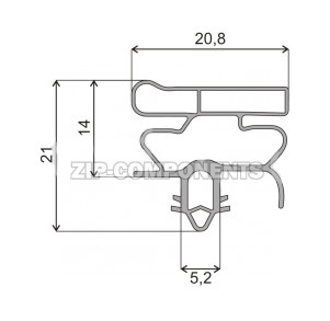 Уплотнитель холодильника Daewoo 740x540 мм профиль ОМ